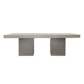 Simona Grey Concrete Finish with Acrylic Sealer Outdoor Dining Table